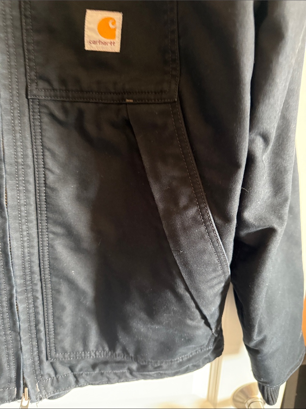 Carhartt Black Zip-Front Quick Duck Jacket - Picture 4 of 12